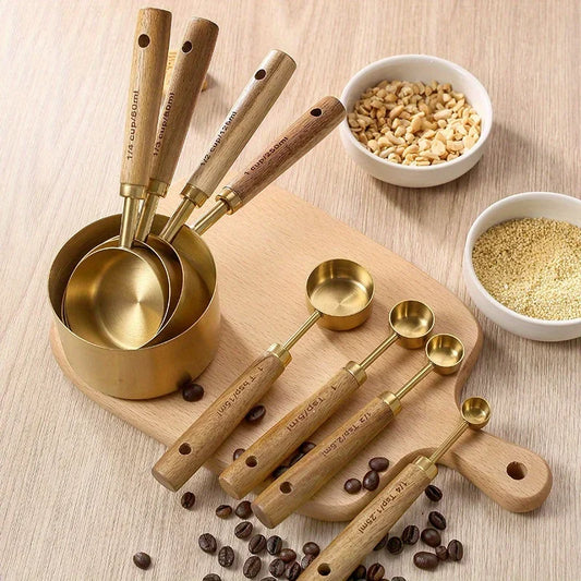 Gold-plated Steel Measuring Cup Set