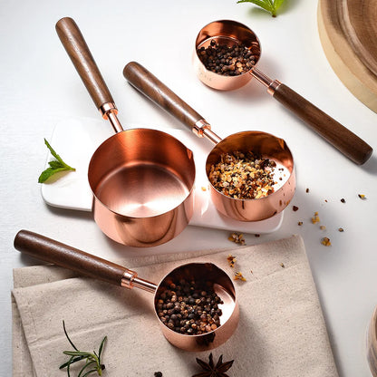 Gold-plated Steel Measuring Cup Set