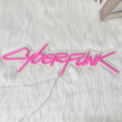 Cyberpunk Vibrant Pink Neon Sign