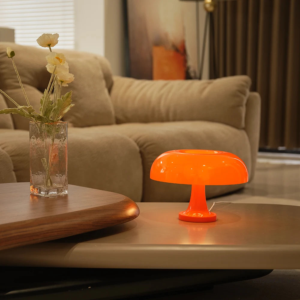Orange Mushroom Modern Table Lamp