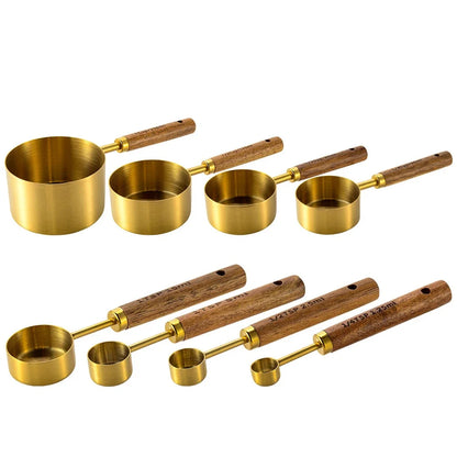 Gold-plated Steel Measuring Cup Set