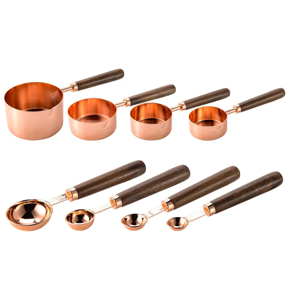 Gold-plated Steel Measuring Cup Set