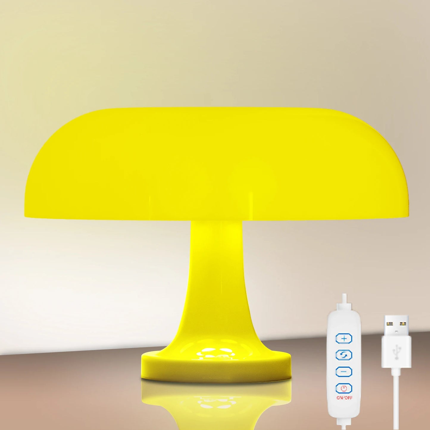 Orange Mushroom Modern Table Lamp