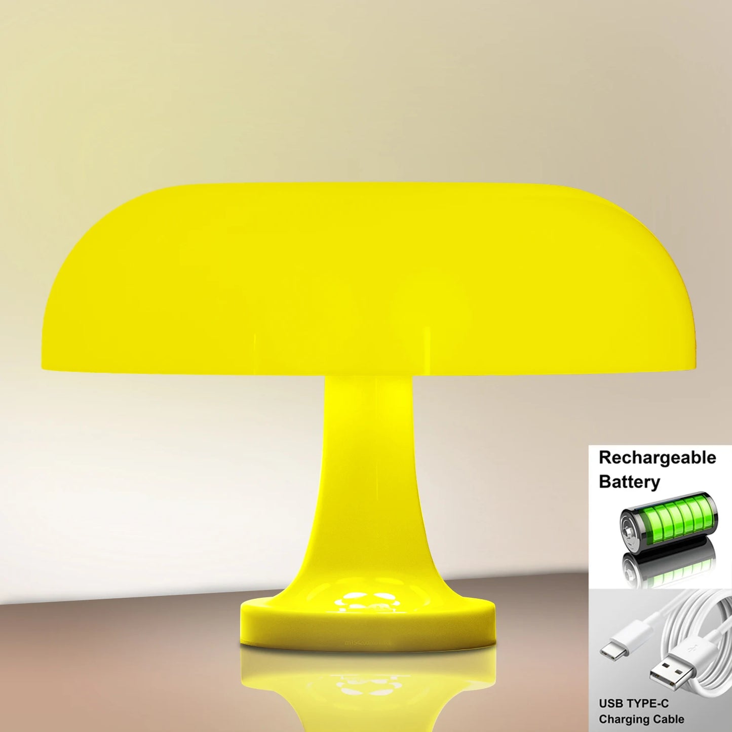 Orange Mushroom Modern Table Lamp